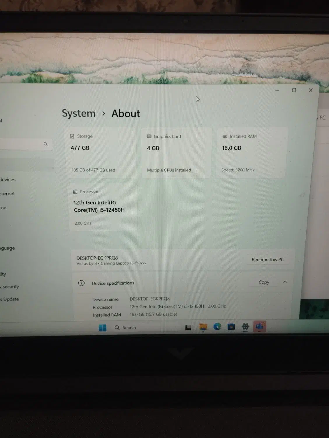 لپ‌تاپ hp victus|رایانه همراه|سنندج, |دیوار