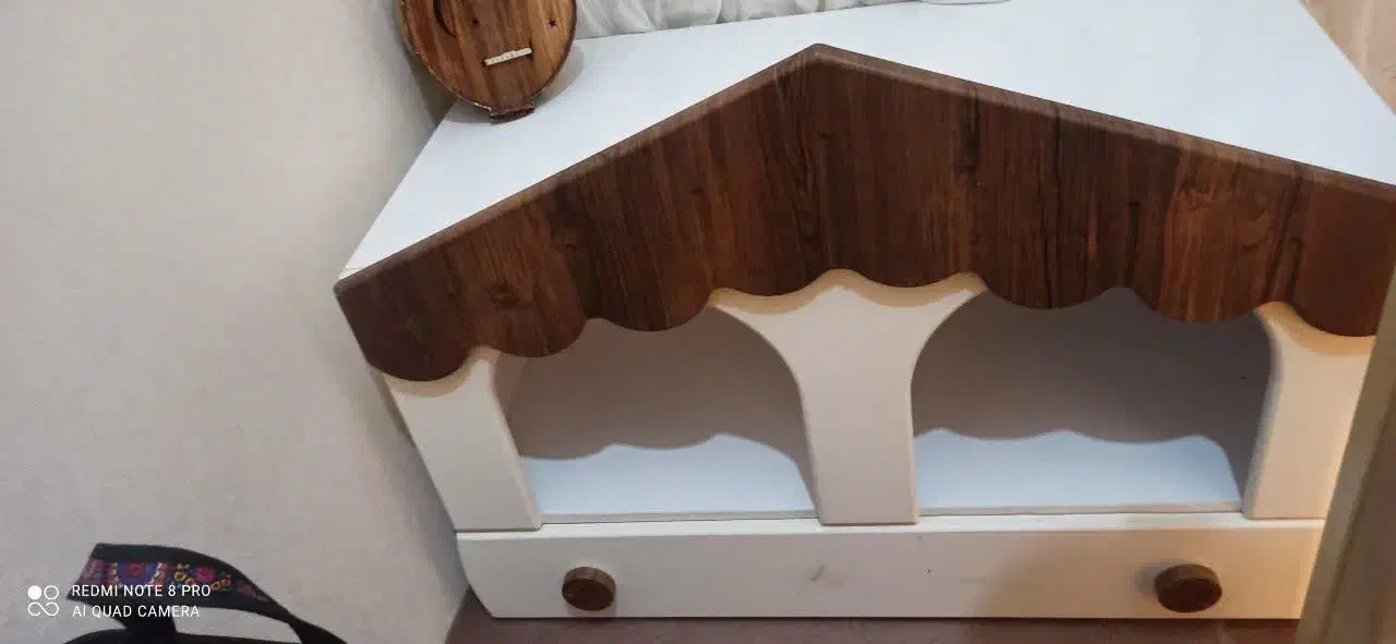 تخت و کمد نوزاد نوجوان وکیوم با تشک طبی|تخت و سرویس خواب|تبریز, |دیوار