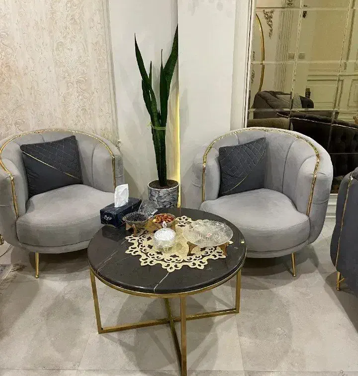 مبل چستر 8نفره با جلو مبلی سنگی قیمت 35|مبلمان خانگی و میز عسلی|کاشمر, |دیوار