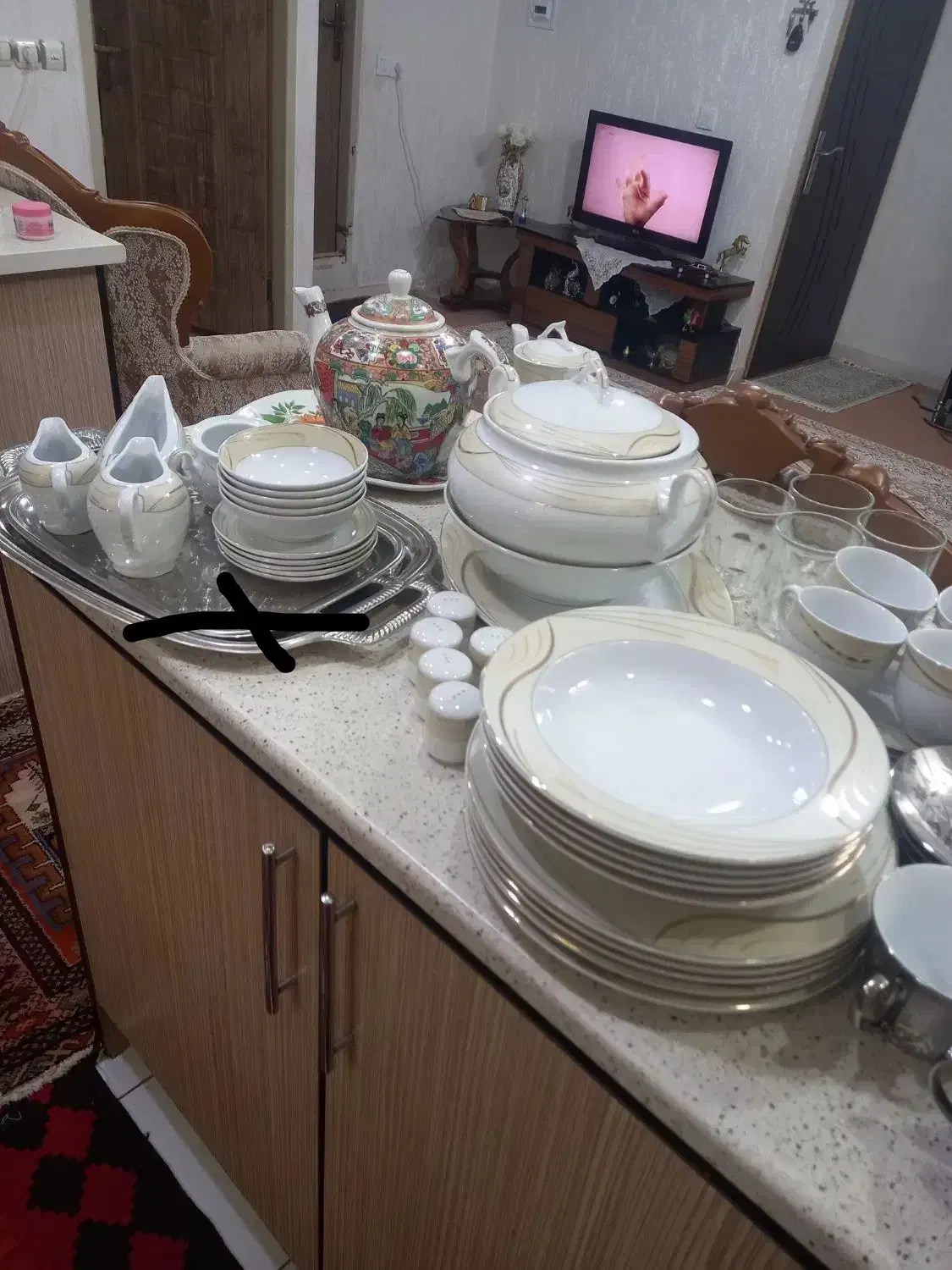 فروش ظروف و قوری گلمرغی قدیمی|ظروف سرو و پذیرایی|اسلامشهر, شهرک قائمیه|دیوار