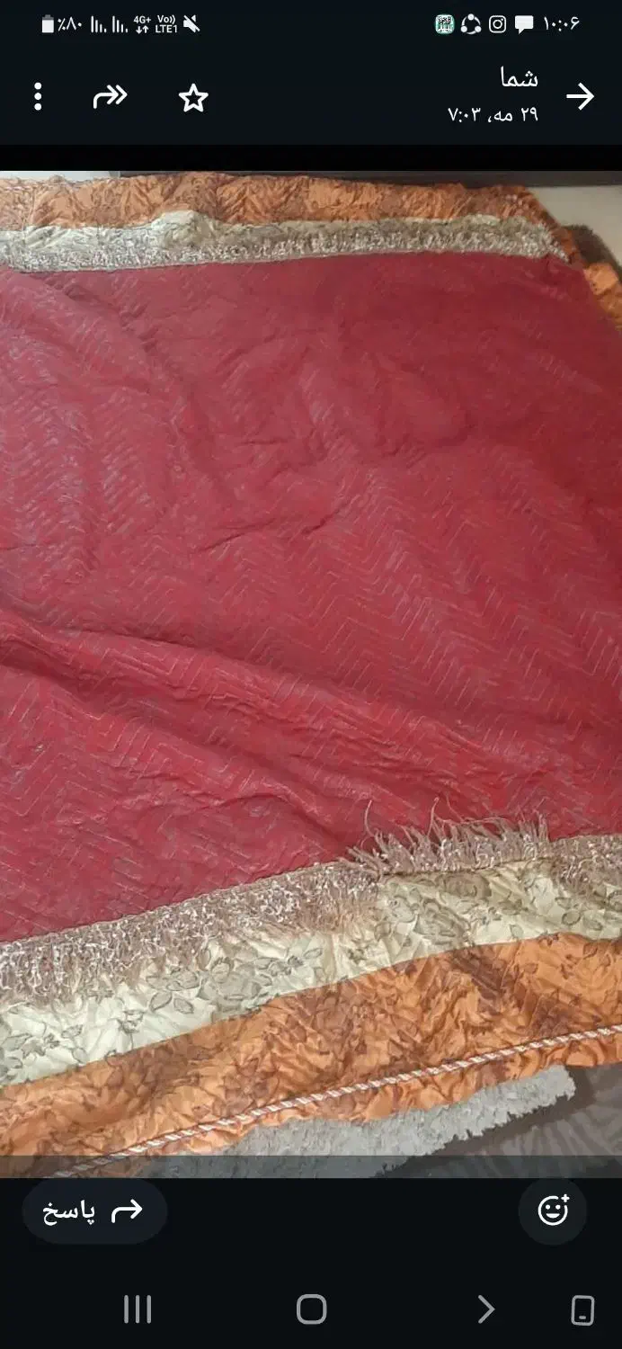 روتختی روکش مخمل دو نفره  تمیزتمیز و سالم درحدنو|سرویس روتختی|قزوین, |دیوار