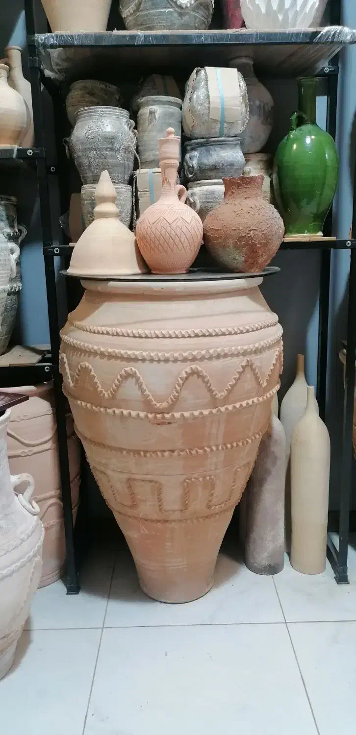 کوزه خمره گلدان سفالی بزرگ دهنه باز کد55|صنایع دستی و سایر لوازم تزئینی|تهران, گلستان (شهرک راه آهن)|دیوار