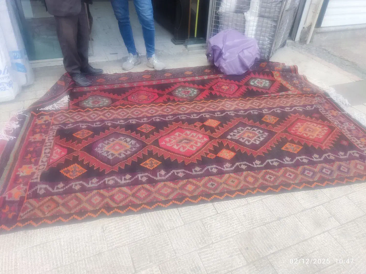 گلیم دستباف سنتی|گلیم، جاجیم، گبه|محمدیه-قزوین, |دیوار