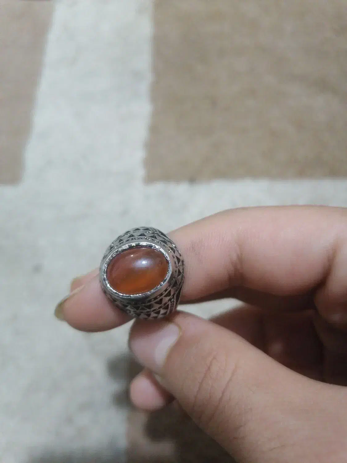 انگشتره عقیق یمنی|جواهرات|بهارستان, |دیوار