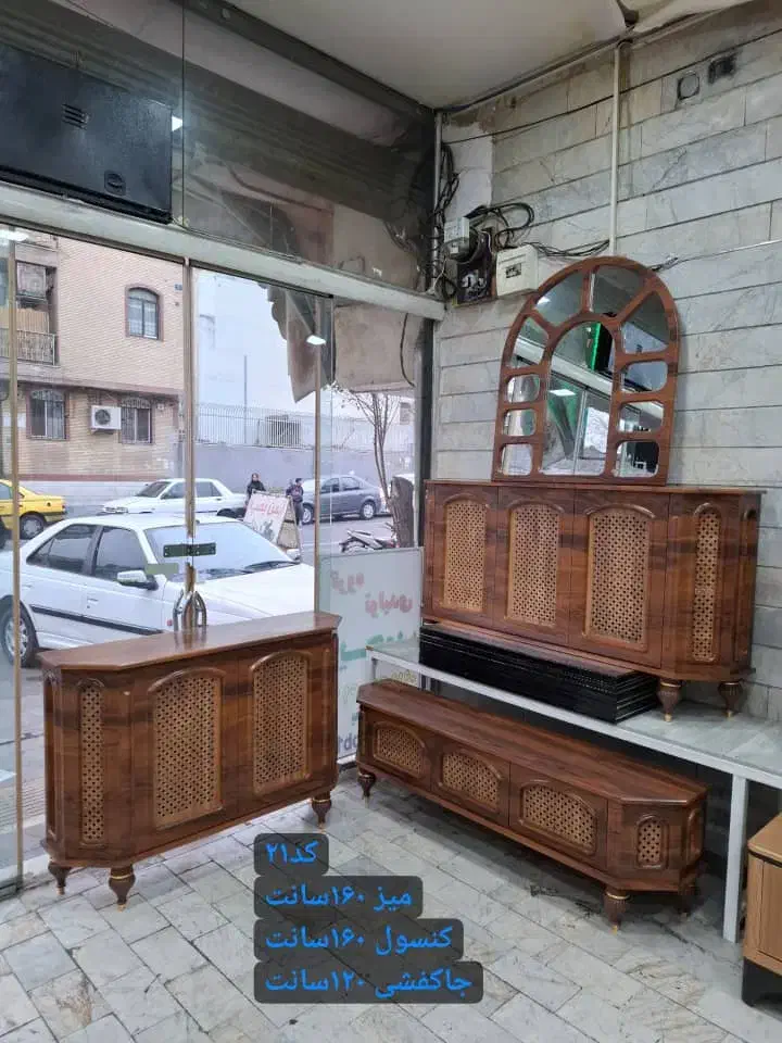 آماده ارسال (میز تلویزیون آینه کنسول)شاهان|بوفه، ویترین، کنسول|تهران, شهرک ولیعصر جنوبی|دیوار