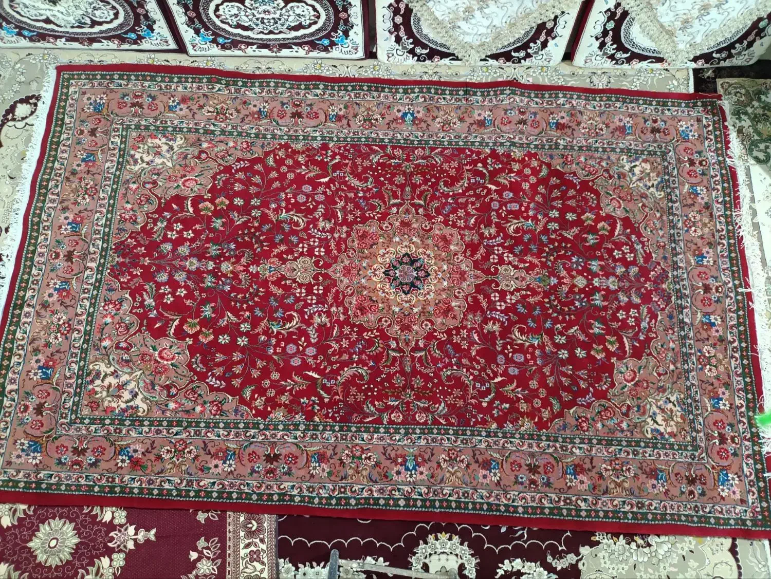 دوعددفرش دستبافت نو|فرش|گل تپه, |دیوار