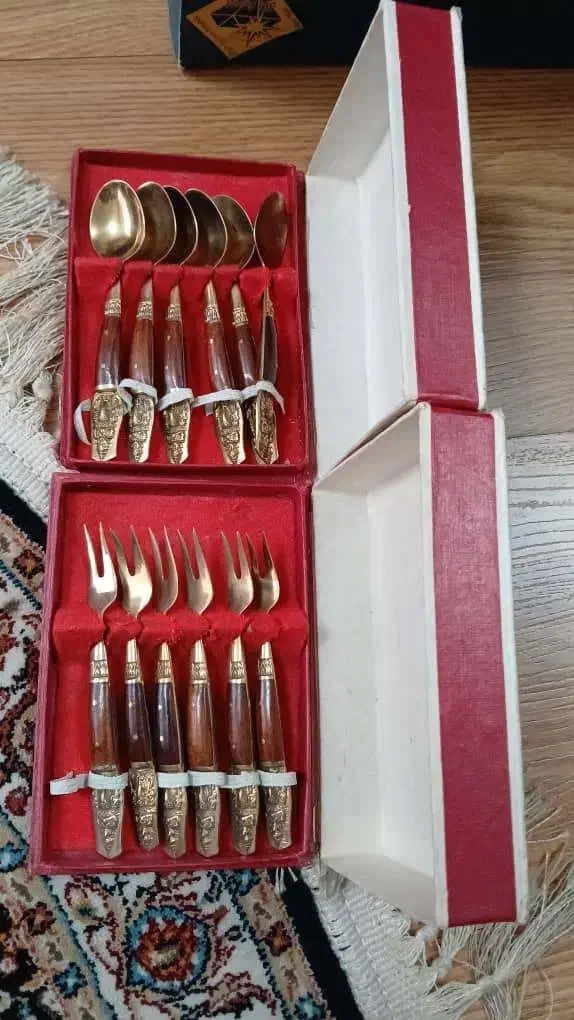 قاشق چنگال برنزی تایلندی|کلکسیون اشیاء عتیقه|تهران, سید خندان (جلفا)|دیوار