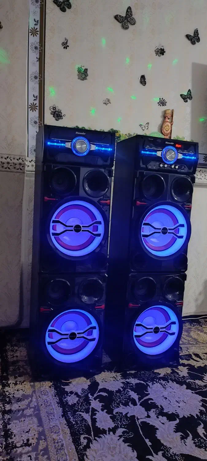 اسپیکر دوقلوی مکسیدر رقص نور دار|سیستم صوتی خانگی|اقبالیه, |دیوار