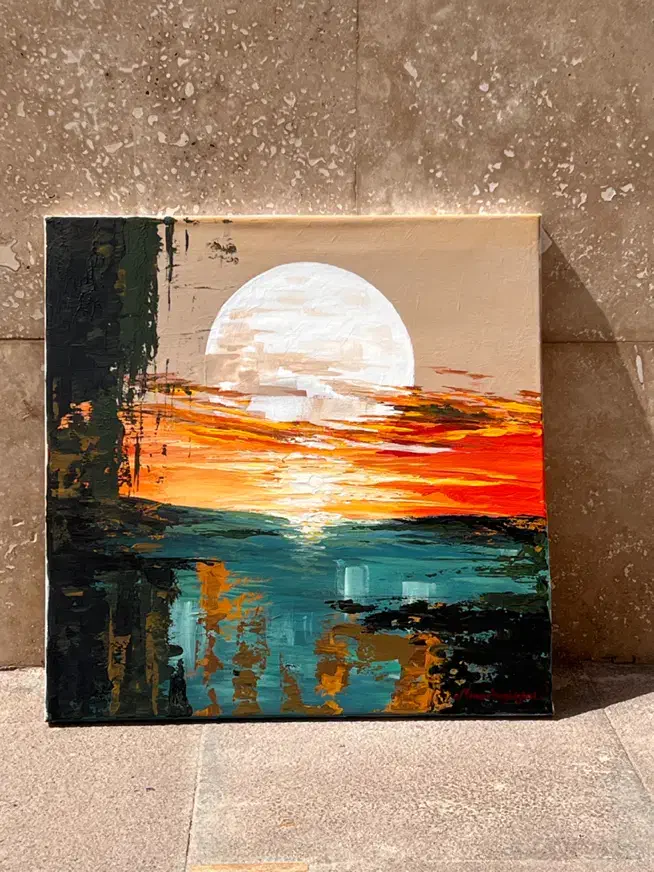 تابلو دکوراتیو غروب|صنایع دستی و سایر لوازم تزئینی|تبریز, |دیوار