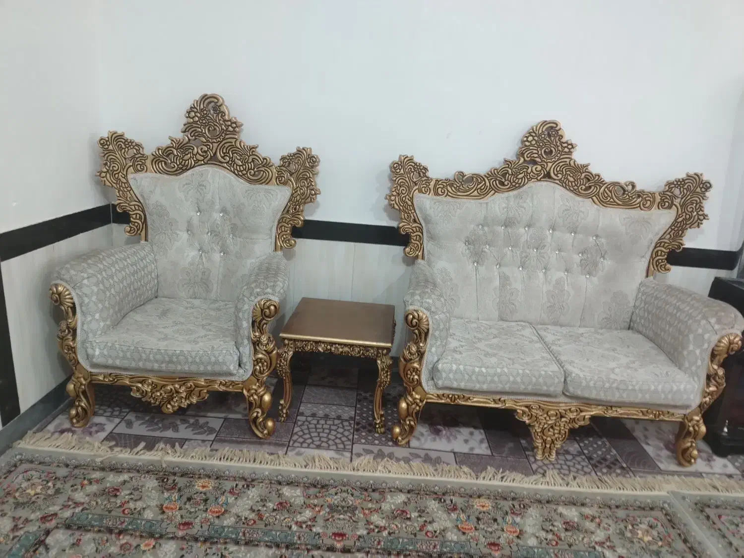 مبل 7نفره کلاسیک سلطنتی|مبلمان خانگی و میز عسلی|بوکان, |دیوار