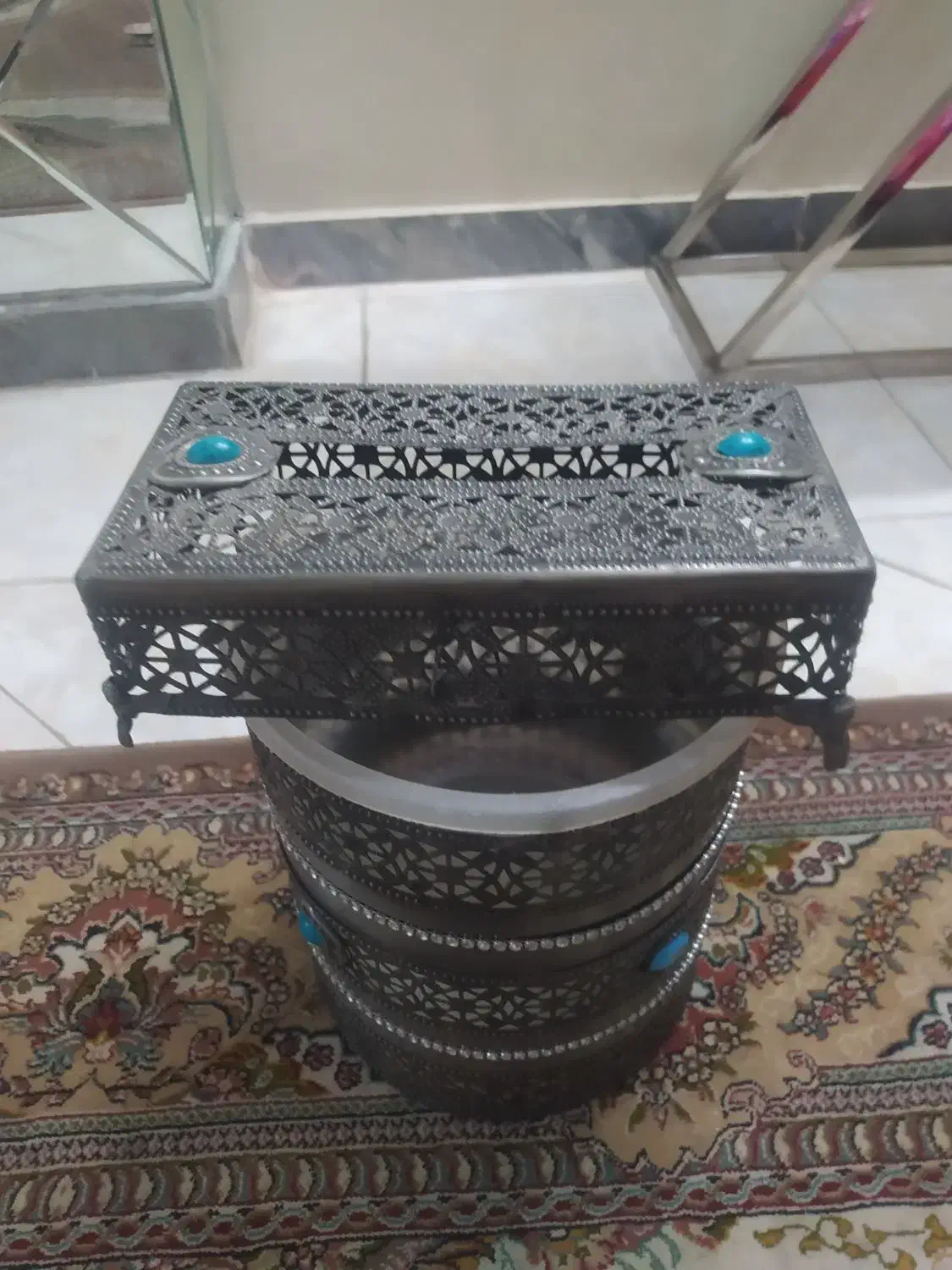 سطل زباله و جا دستمال کاغذی|صنایع دستی و سایر لوازم تزئینی|تهران, گمرک|دیوار
