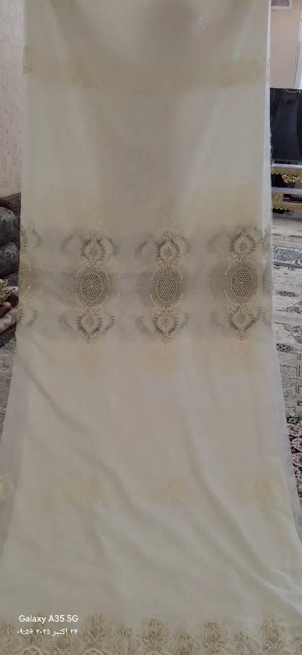 پرده دوخته نشده گل برجسته|پرده، رانر، رومیزی|تربت‌حیدریه, ۴۵ متری|دیوار