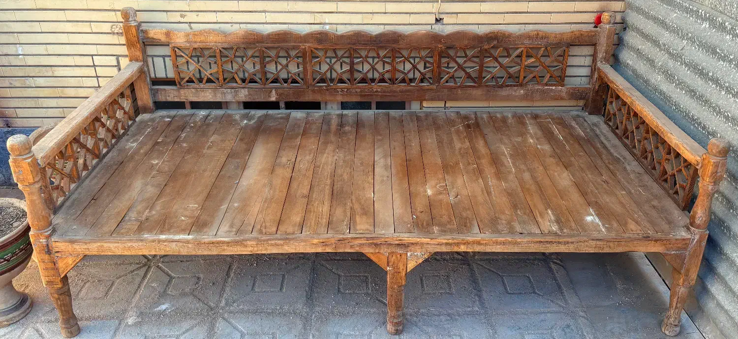 تخت چوبی|تخت و سرویس خواب|طبس, |دیوار