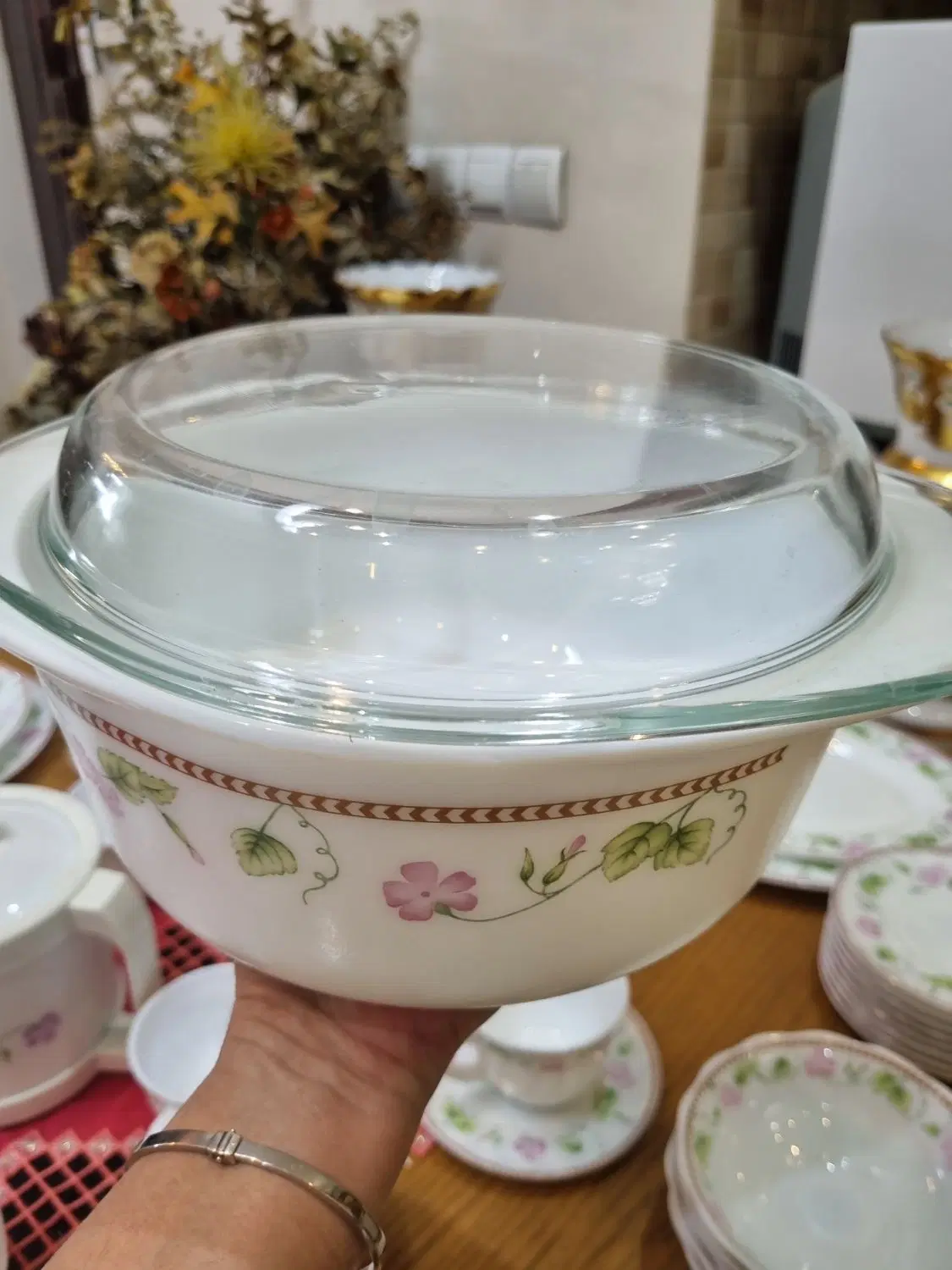 ارکوپال ۱۲ نفره با گل پنج پر پیچک صورتی ملیح|ظروف سرو و پذیرایی|تهران, چیذر|دیوار