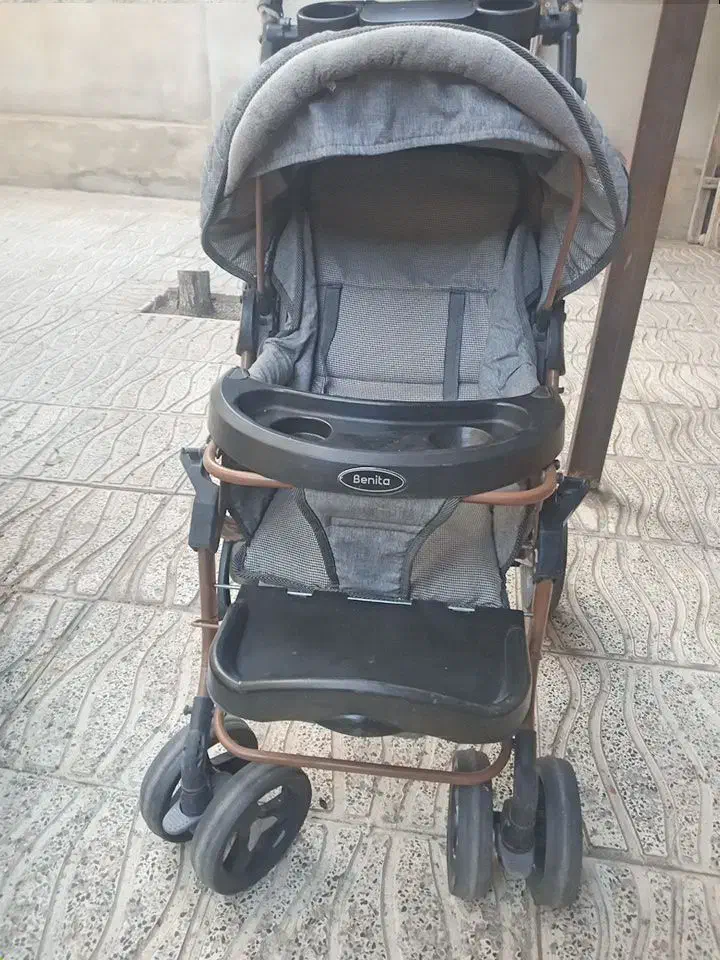 کالسکه بچه دلیجان بینیتا رنگ طوسی|کالسکه و لوازم جانبی|زنجان, |دیوار