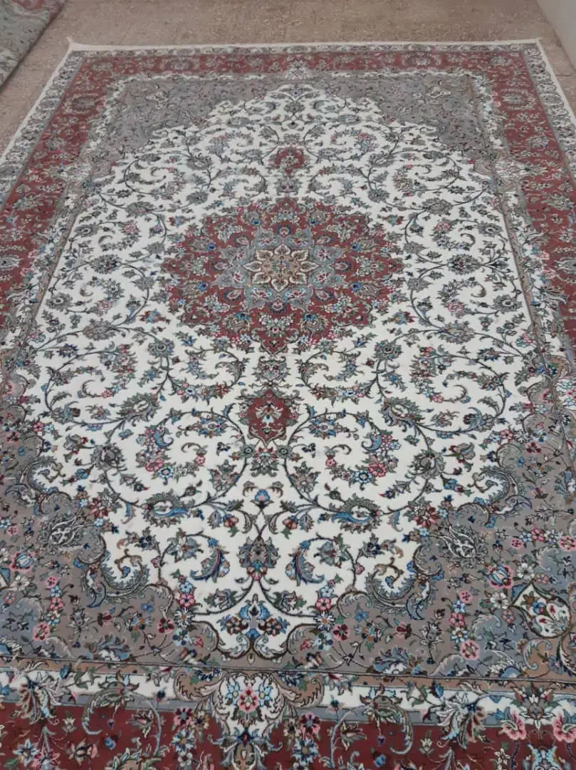 فرش دستبافت کاشان زیبا وکرک وگل ابریشم|فرش|کاشان, درب اصفهان|دیوار