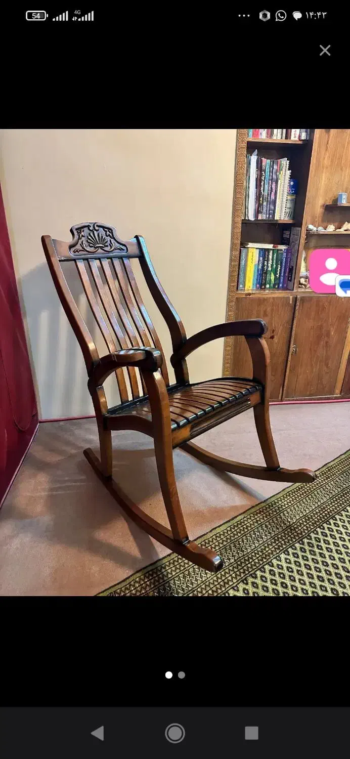 صندلی راکر جدید چوبی|صندلی و نیمکت|شیروان (خراسان), |دیوار