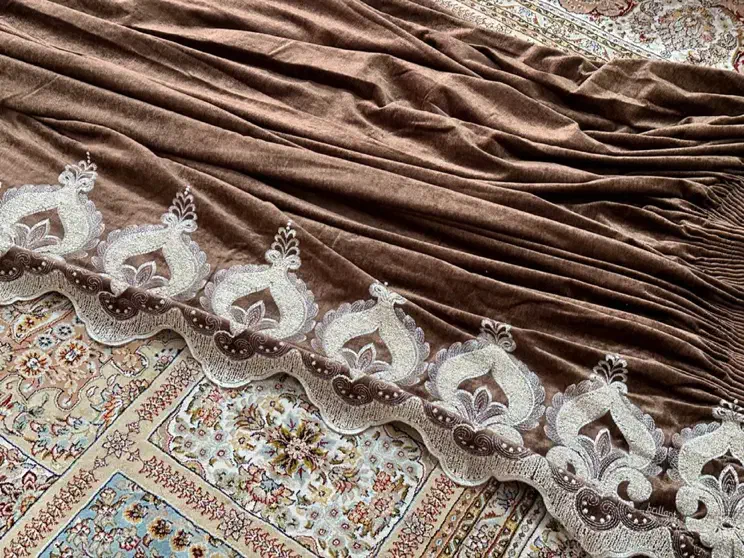 دو عدد پرده تزیینی|پرده، رانر، رومیزی|اصفهان, باغ زیار|دیوار