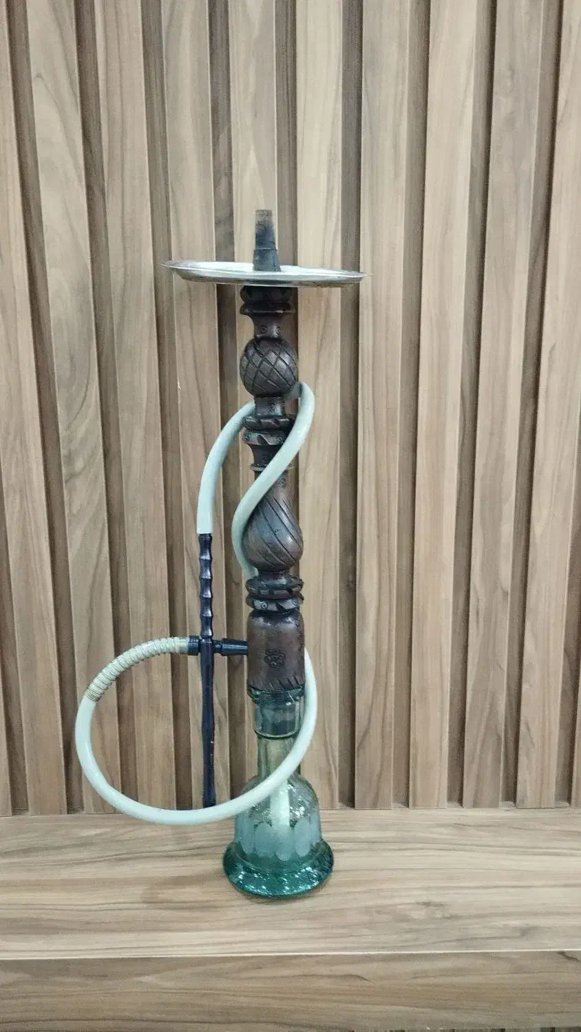 قلیان چوبی  وبرنجی|کلکسیون و سرگرمی|مشکین‌دشت, |دیوار