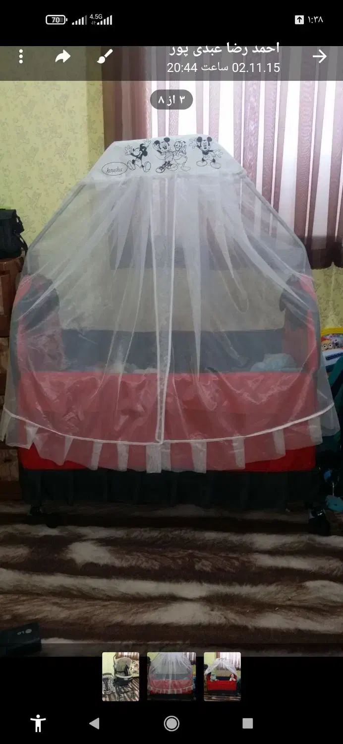 گهواره و کریر استفاده نشده. کالسکه|کالسکه و لوازم جانبی|دوگنبدان, |دیوار