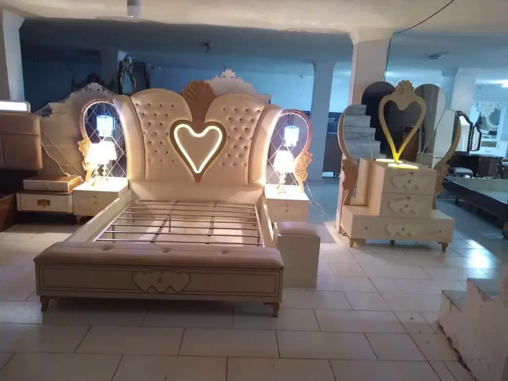 ست سرویس خواب دونفره چوبی|تخت و سرویس خواب|سیرجان, |دیوار