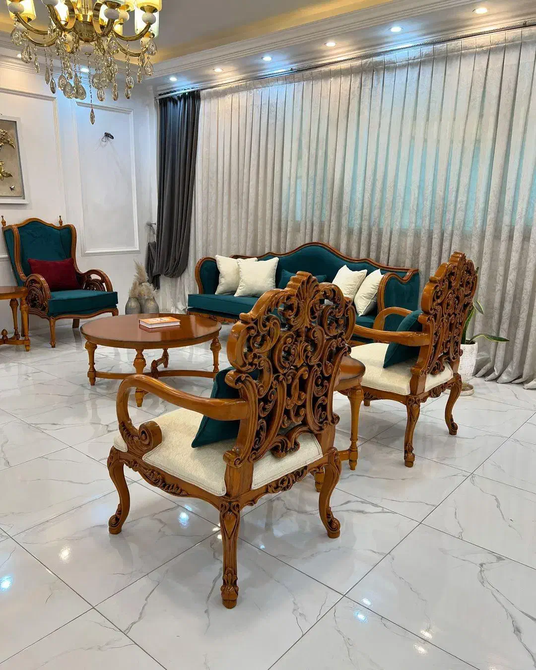 مبل ۷ نفره کینگ باضمانت نامه کتبی|مبلمان خانگی و میز عسلی|تهران, مجیدآباد|دیوار