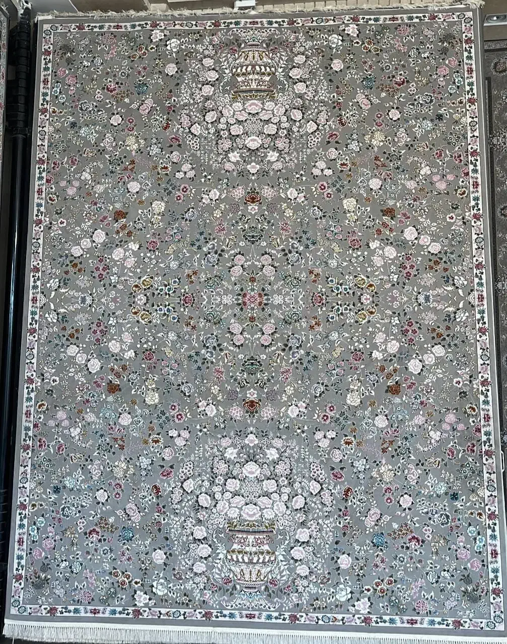 قالی هزارشانه/+هنر درهرگره پشمی +رنگ دودی دلفینی&|فرش|شوشتر, |دیوار