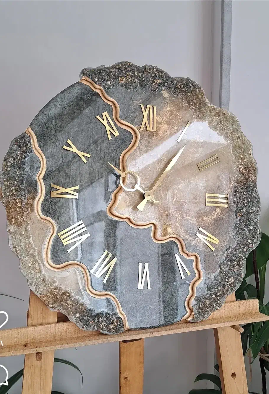 ساعت های خاص رزینی با هر طرح رنگ|ساعت دیواری و تزئینی|کمیجان, |دیوار