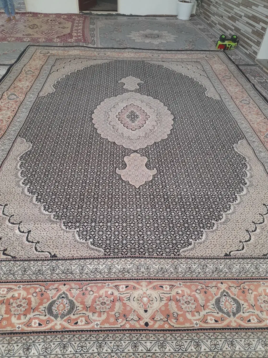 یک تخته فرش ۱۲متری مشهد|فرش|سجاس رود, |دیوار