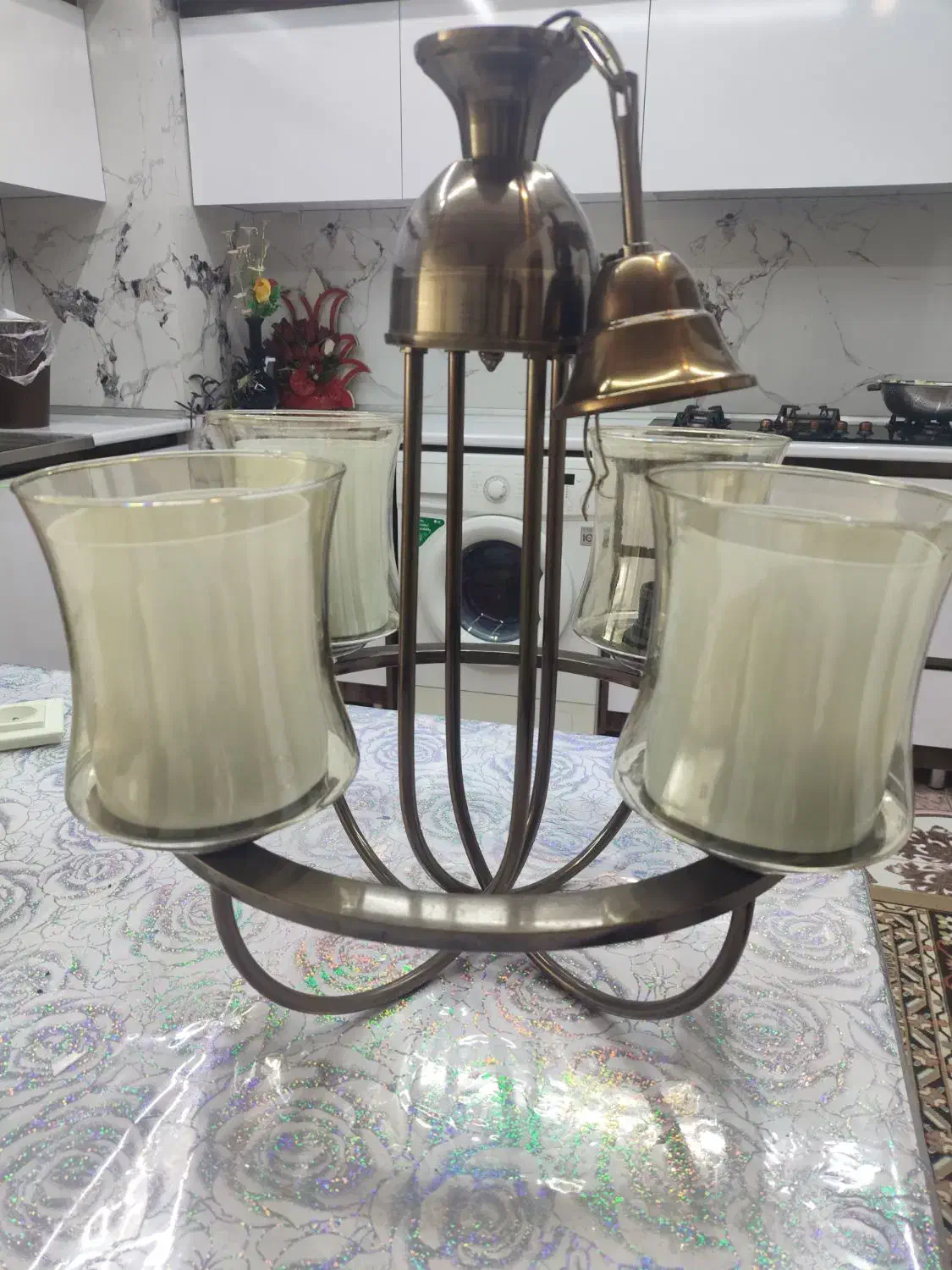 لوستر برنج سالم|لوستر و چراغ آویز|خمینیشهر, |دیوار