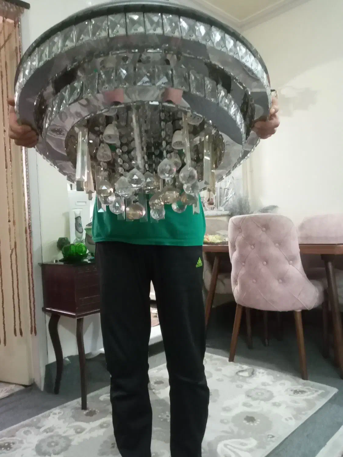 لوستر|لوستر و چراغ آویز|ری, منصوریه منگل|دیوار