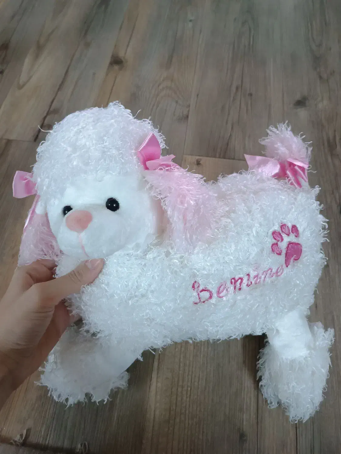 عروسک سگ سفید پشمالو|اسباب‌بازی بچه|شهریار, شهریار|دیوار