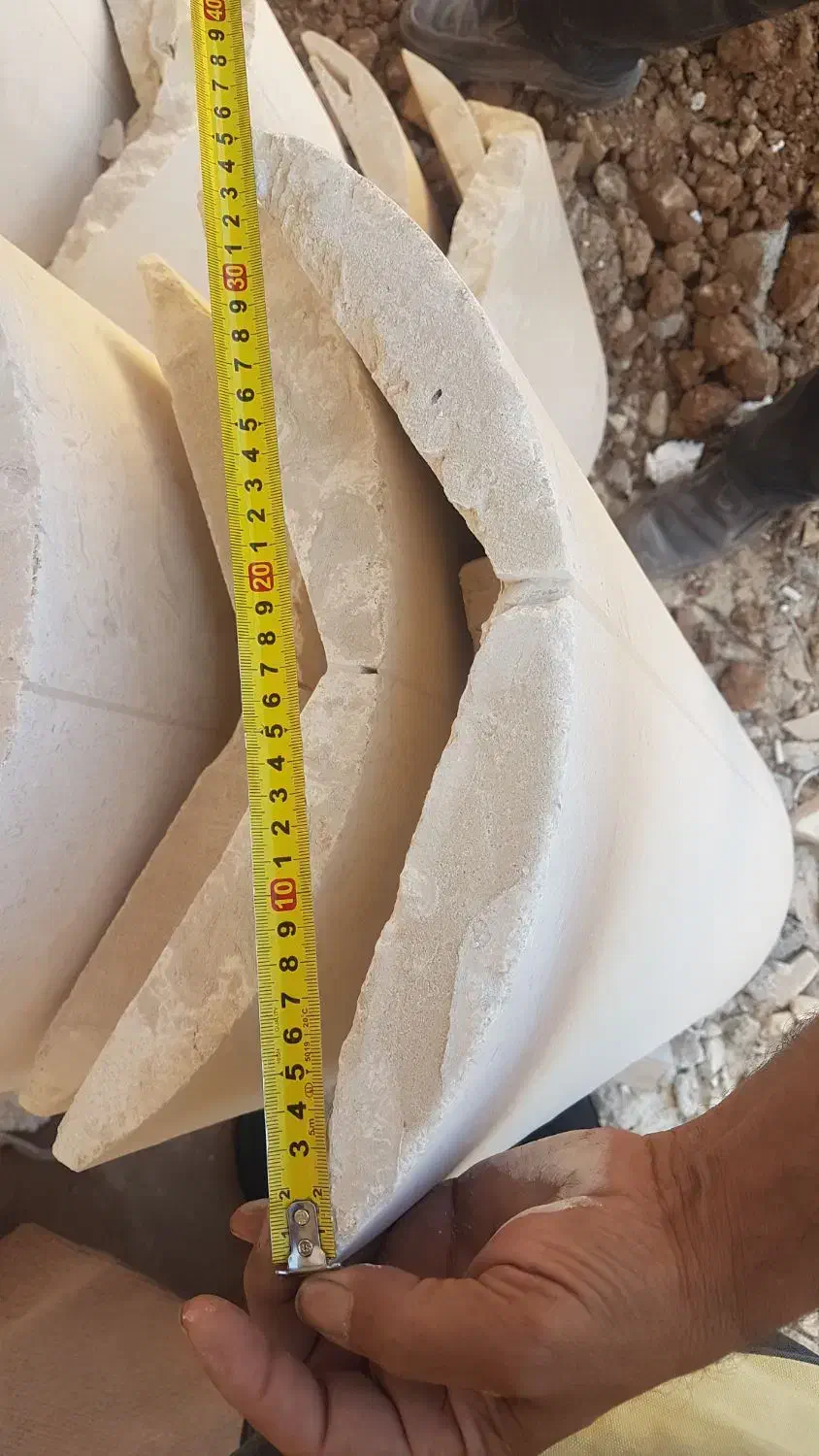 سنگ سینه کفتری سفید مرودشت مخصوص نما رومی و ستون|مصالح و تجهیزات ساختمان|بروجن, |دیوار