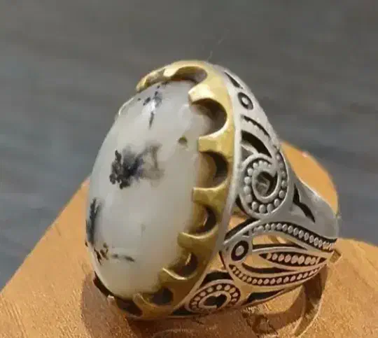 انگشتر نقره شجر شاهرخی قدیمی رکاب دست ساز|جواهرات|لاهیجان, کوی خزر|دیوار