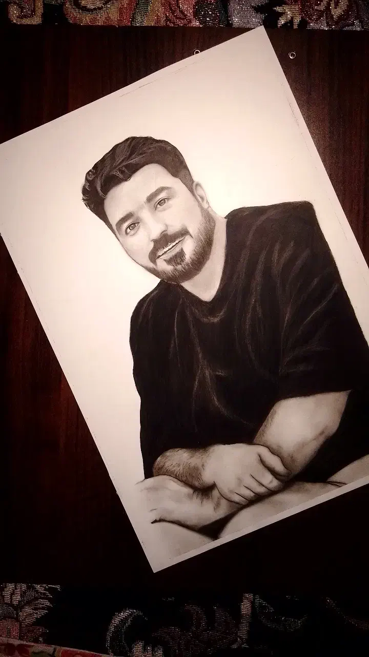 نقاشی سیاه قلم|تابلو، نقاشی، عکس|شهریار, شهریار|دیوار