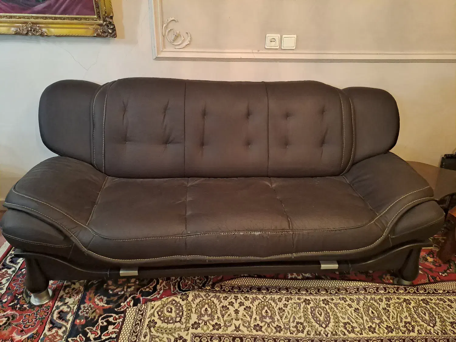 مبلمان چرمی ۷ نفره|مبلمان خانگی و میز عسلی|فردیس, شهرک شهید حسینی|دیوار