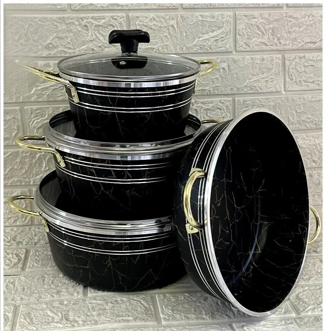 قابلمه تفلون 7پارچه طرح کف زنبوری و طرح ماربل|ظروف پختوپز|سبزوار, فیاض|دیوار