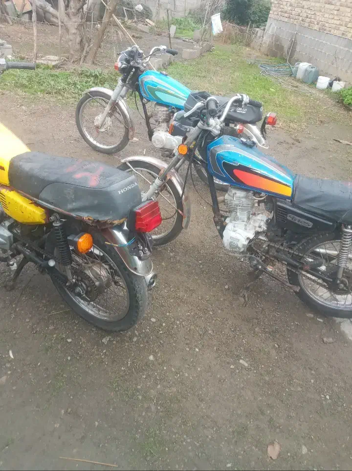 ۳ هندا مزایده دستگاه سالم یدونه استارتی|موتورسیکلت|تولم شهر, |دیوار