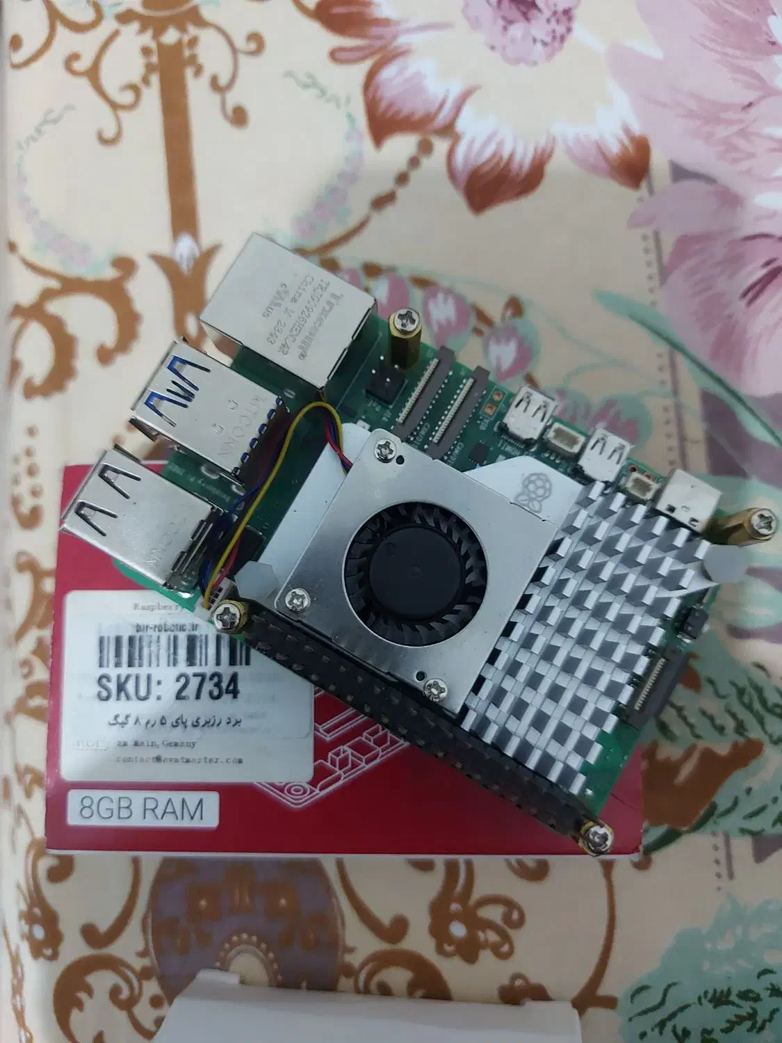 رزبری پای 5 رم 8 گیگ + شارژر + مانیتور + ماژول M.2|قطعات و لوازم جانبی رایانه|تهران, جمال‌زاده|دیوار