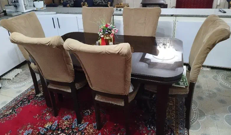 میز نهارخوری ۶نفره|میز و صندلی غذاخوری|خرم‌آباد, |دیوار