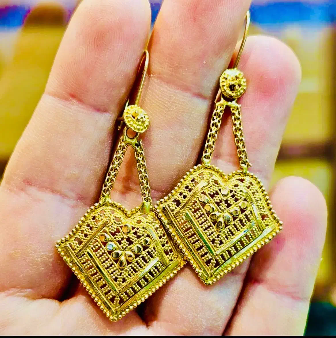 گوشواره طرح اماراتی عربی پرنما با وزن ۸ گرم|جواهرات|اهواز, نادری|دیوار