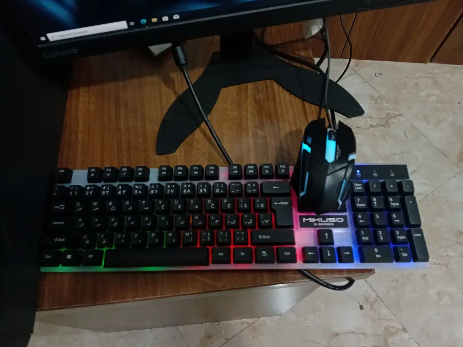 کامپیتور کامل به همراه کیبورد و موس گیمینگ|رایانه رومیزی|بابل, |دیوار