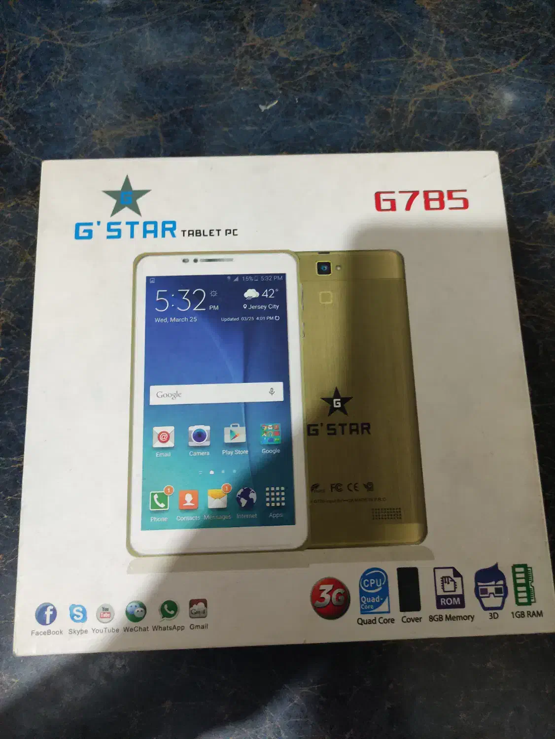 تبلت جی استار|تبلت|میانه, |دیوار