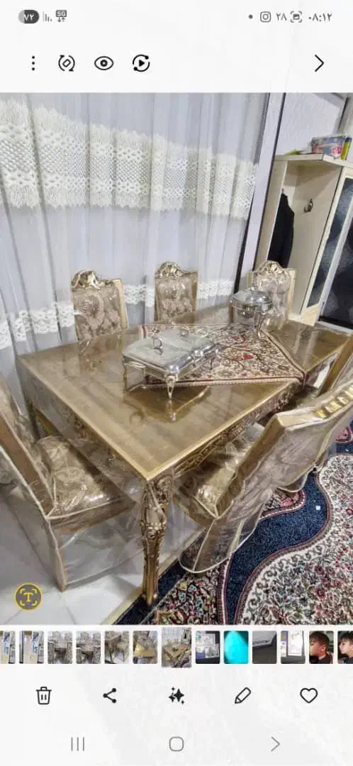 میز ناهارخوری ۶ نفره|میز و صندلی غذاخوری|سیرجان, |دیوار