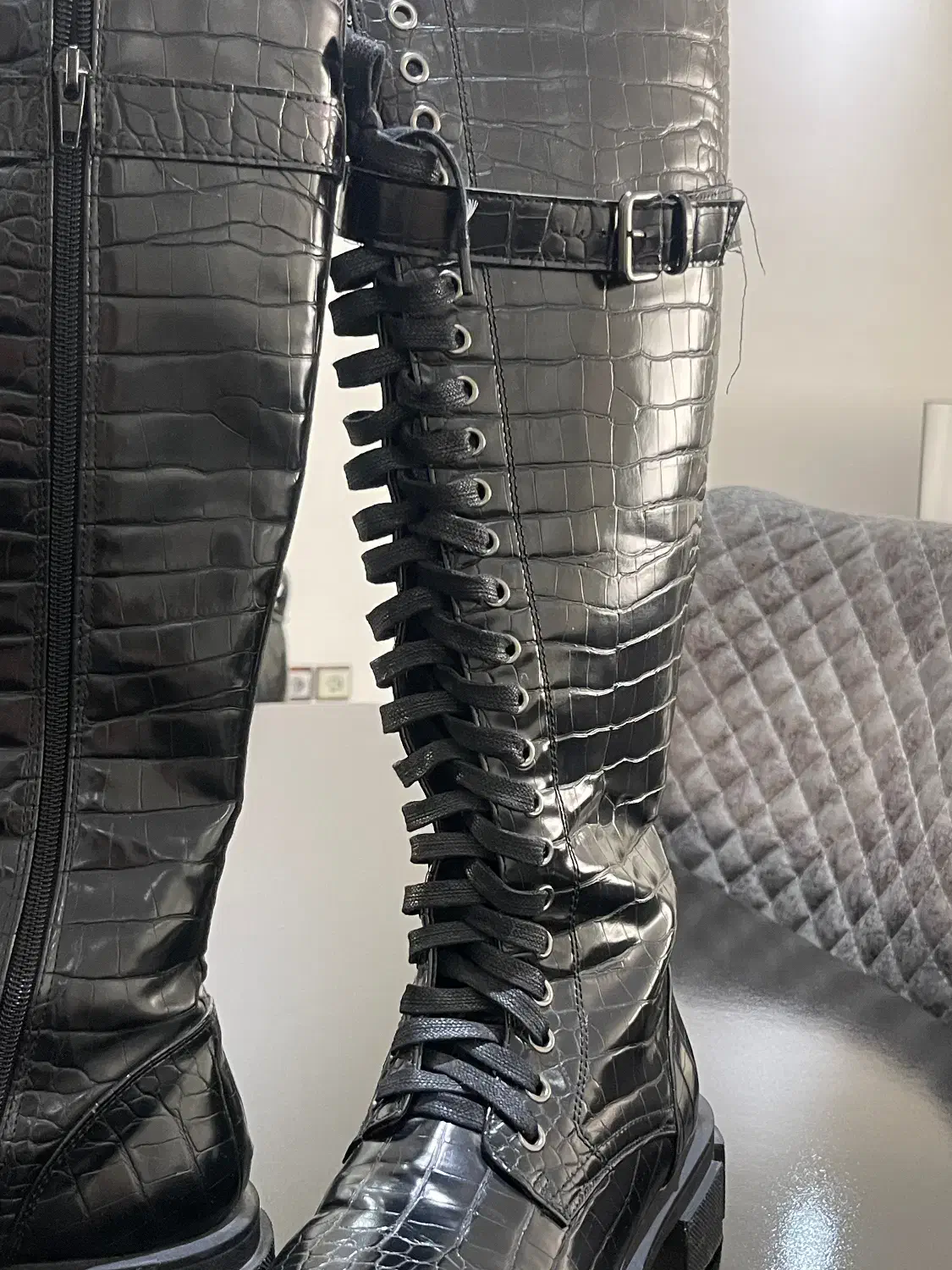 بوت بلند چرم بندی|کیف، کفش، کمربند|پردیس, فاز ۸|دیوار