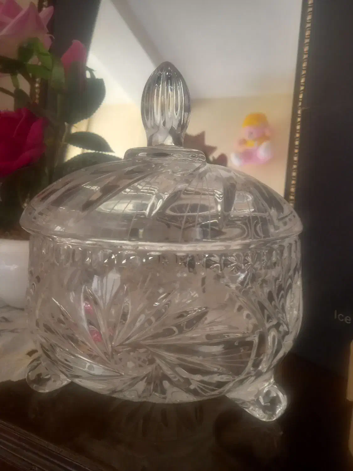 شکلات خوری کریستال طرح خورشیدی|ظروف سرو و پذیرایی|هشتگرد, شهرک ولیعصر (مصلی)|دیوار