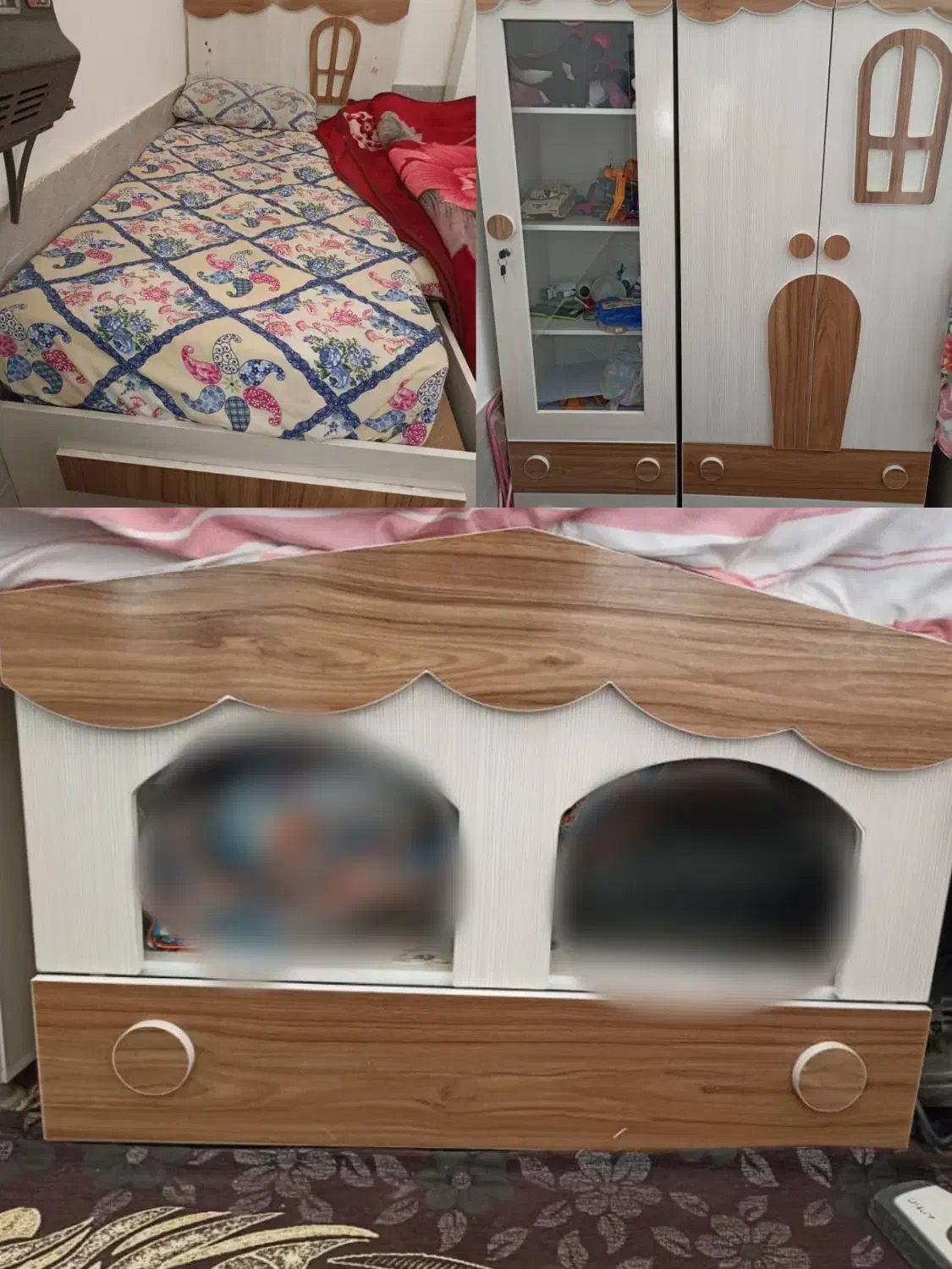 سری خواب کودک و نوجوان سالم در حد نو|تخت و سرویس خواب|کوار, |دیوار