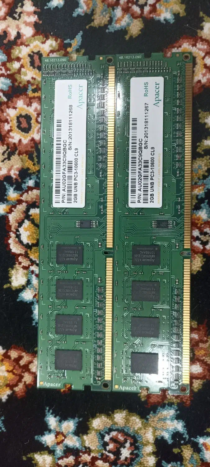 دو عدد رم ۲گیگ ddr3|قطعات و لوازم جانبی رایانه|دزفول, |دیوار