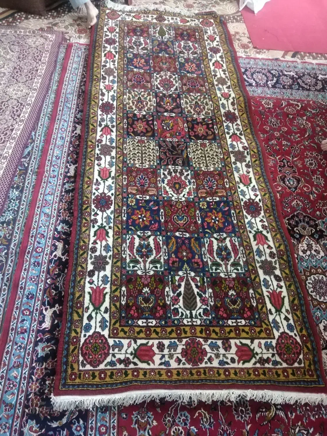 قالی دستبافت|فرش|لاران, |دیوار