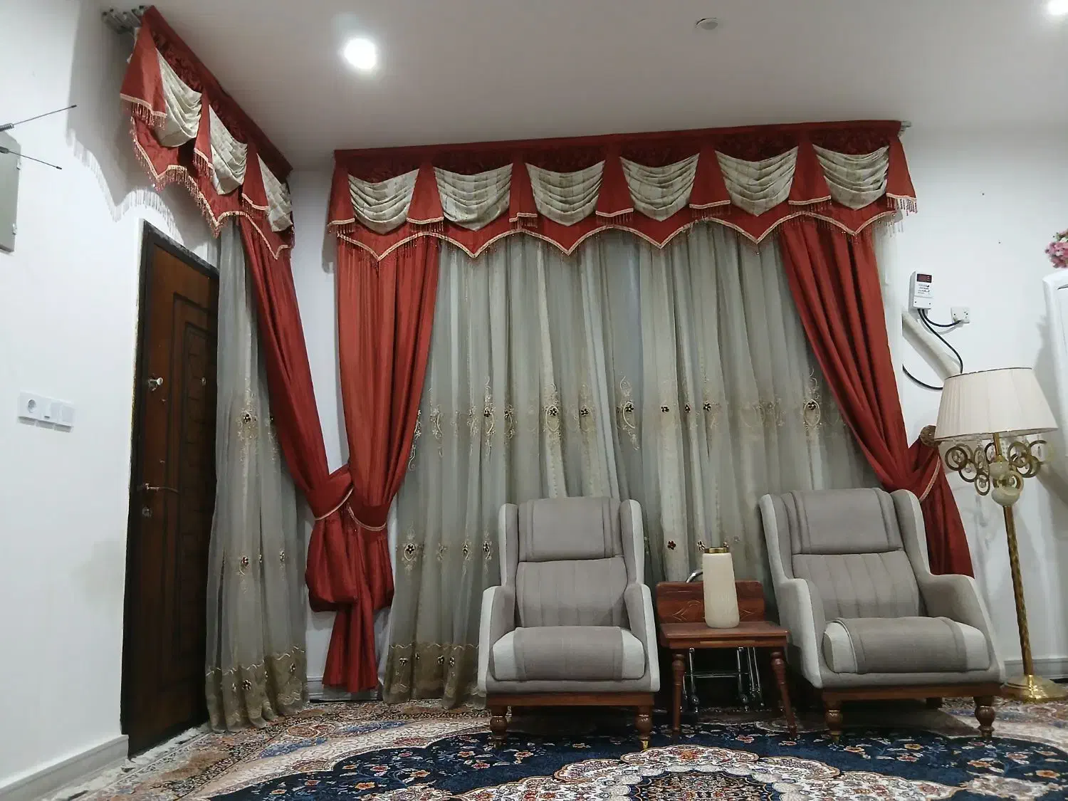 پرده پذیرایی در حد نو|پرده، رانر، رومیزی|باوی, |دیوار